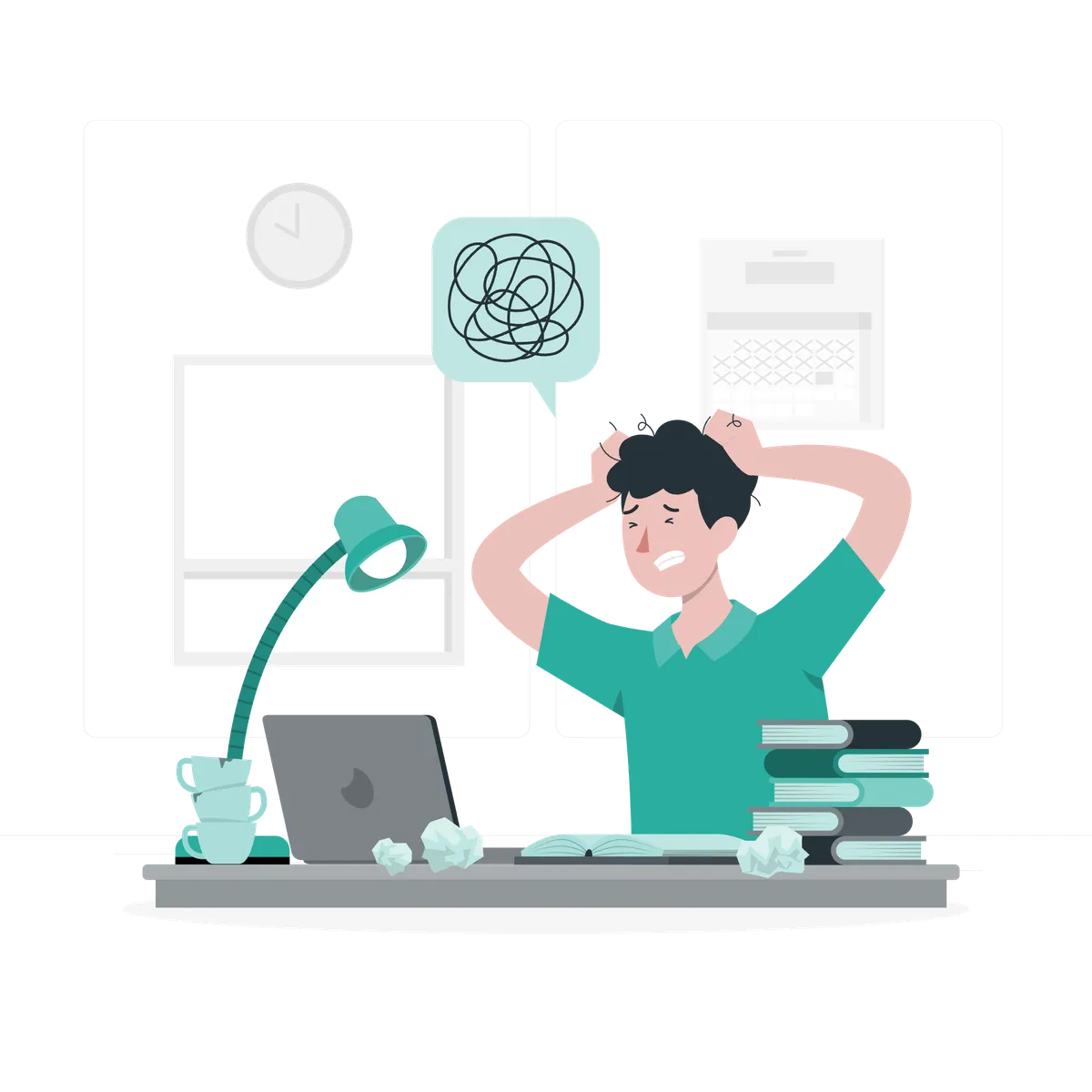 悩んでいる人物のイメージ